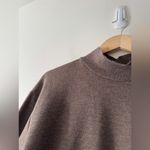 ZARA Brown Raw Hem Mock Neck Sweater Photo 1