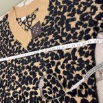 Ava & Viv  animal Print Fuzzy V-neck Pull Over Sweater Photo 7