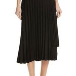 Lewit Metallic Sparkle Pleated Maxi Midi Knit Black Skirt size XS Photo 0