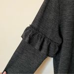 14th & Union Grey Ruffle Sweater Photo 1