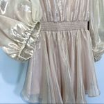 Anna Cate Caelyn Lame Gold Metallic Shimmer Mini Dress XS Photo 3