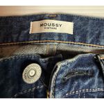 MOUSSY VINTAGE High Rise Straight Leg Jeans Distressed Frayed Hem Size 25 Blue Photo 2