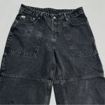 The Ragged Priest  RAGGED Black Skater Wide Leg Carpenter Jeans Pants Photo 2