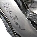 Lulu Townsend  beautiful black sparkle open toed sling back heels! Nwot Photo 3