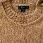 J.Crew Womens  Chunky Button-Shoulder Crewneck Sweater Alpaca Wool Size XXS Brown Photo 1
