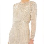 Mac Duggal 93629 Sequined Illusion Trumpet Gown Sz 8 NWT High Neck Long Sleeve Photo 0