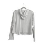 Fabletics  Long Sleeve White Cropped Hooded Athletic Shirt Size Women's Small Photo 1