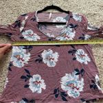 My Story  Women’s Medium Floral Ruffled Sleeve Blouse Boho Top Photo 5