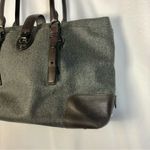 Tumi Villa Viverone Gray & Brown Leather Trimmed Business Tote Photo 2