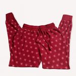 Jockey Red Snowflake Fleece Jogger Pajama Pants SZ S Red Photo 3