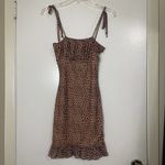 Tiger Mist NEW! Mona Leopard Mini bodycon ruffle hem dress size Small Photo 1