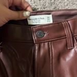 Abercrombie & Fitch Brown Vegan Leather Pants Photo 2