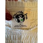 We The Free Free People  Shirt Women Medium Ivory‎ Red Delicious Crew Neck Tee Photo 9