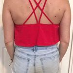 Victoria's Secret Red Crop Tank Top. Size L. NWT Photo 2