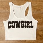 Cowgirl Cropped Tank White Photo 0
