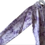Hudson Jeans Live-In Tie Dye Cotton Hoodie in “soft lilac fatigue.” SZ XS Photo 7