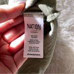 Nation Ltd  Nadra tee with poplin sleeve in green Photo 2