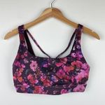 Athleta  Exhale Sports Bra Dappled Bloom Pink Printed Floral Yoga - Size S Photo 0
