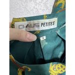 Vintage CHAUS Belts & Medallions Pleated Midi Skirt Green Size S 4 Old Money Photo 6