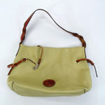 Dooney & Bourke Vintage Canvas Satchel Purse Tan Nylon Leather Braided Handle Photo 0