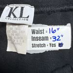 KL Collection Vintage‎ Black Knit Dress Pants Stretch Pull On Career Casual 1X Photo 1