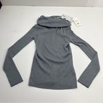 Max Mara  Leisure Lorena Off the Shoulder Ribbed Wool‎ Sweater SZ XS Grey Gray NEW Photo 2