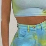 We Wore What NWT  Blue and Green Tie Dye Flare Shorts and Dress! Photo 0