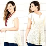 Matilda Jane Adventure Begins Simply Lace Flutter Sleeve Top Photo 1