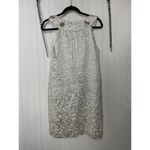 Steve Madden Silver White Metallic Mini Dress Cocktail Party Size 8 Photo 1