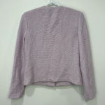 St. John Womens Blazer Small Purple Knit Cashmere Wool Gold Button Jacket Pocket Photo 6