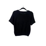 Eloquii  Knit Crop Top Short Sleeve Ribbed Hem and Cuffs Round Neck 14 16 Black Photo 8