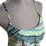 Ocean Drive Mini Dress Aqua Green Chiffon Medium Cut Out Sun Burst Beach Photo 5