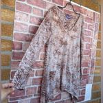 Vivienne Tam brown Burnout Asymmetric Hem tunic medium Photo 4