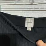 Maeve Anthropologie  Black Ribbed Flare Leggings Sz M NWT Photo 4