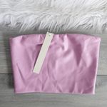 Lapointe Stretch Faux Leather Cropped Tube Top Blossom Pink New Size 4 Photo 3