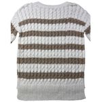Anthropologie PILCRO Striped Cable Knit Long Sleeve Sweater Cream Brown Women XS Photo 10