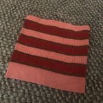 Forever 21 Pink Striped Shimmer Ribbed Knit Tube Crop Top Photo 2