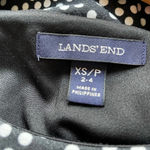 Lands' End Fit and Flare Dress Ponte Polka Dot Black White Size XS Petite Photo 6