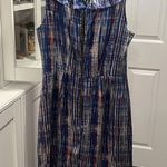 Kate Spade Silk Shift Dress Ruffle Neckline Multicolor Sleeveless, Size 6 Photo 6