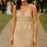 French Connection  Champagne Beaded Dress - Size 6 Photo 0