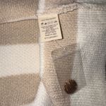 Hem & Thread  Striped Button Cardigan Women's S Cream Tan Long Sleeve Photo 9