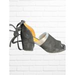 Fly London Women's Size 38 D'Orsay Block Heels Black Suede Ankle Lace Tie Up Photo 5