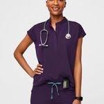 FIGS  Purple Jam Rafaela Scrub Top Medium Photo 0