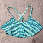 Victoria's Secret  Pink Swim Strappy Racerback Bikini Top S Teal Tie Dye Photo 0