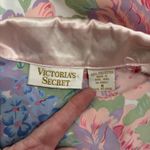 Victoria's Secret  Gold Label Robe Womens Medium Pink Satin Floral Double Breasted Photo 7