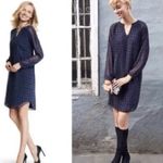 CAbi  #3102 Diamond Print Harlequin Tunic Shift Dress Size Small Blue Black Photo 1