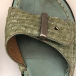 Nickels Soft Lime Green Leather Slides Size 6 Photo 1