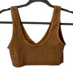 NEW Tan Orange Sports Bra Fitness Athleisure Colsie Women’s Size Medium Design! Photo 0