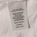 Talbots  White Short sleeve Stripe Tie-Waist Prima Cotton T-Shirt Size SP NWOT Photo 6