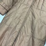 Vtg Bromleigh Womens Puffer Jacket Fur Collar Sz S/M Longline Tan Photo 9